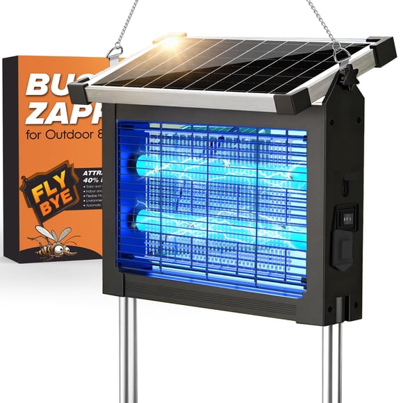 Trampa eléctrica para insectos Jinyeda 4500V solar e impermeable para exterior