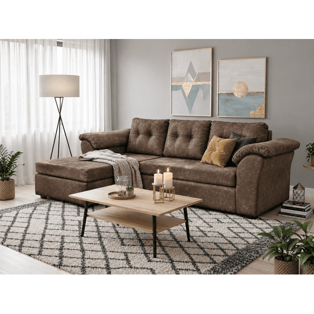 Sofá Modular Laos 3.1 Intercambiable Cuero sintetico Chocolate