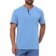 thumbnail image 5 of INSPIRE CHIC Camisetas Henley para Hombre Verano Casual de Manga Corta con Botones Básica XL Azul Claro, 5 of 6