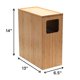 thumbnail image 3 of Bote de basura MobileVision Bamboo Slim con tapa para baño, 3 litros, 3 of 8