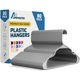 thumbnail image 1 of Perchas para ropa Lifemaster, de plástico, resistentes, color gris, paquete de 80 unidades, 1 of 9