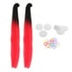 thumbnail image 5 of Casco De Motocicleta Coletas Colas De Pelo Colas De Caballo Para Motocicleta Bicicleta Bicicleta Rojo, 5 of 5