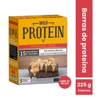 Barra Proteína Chocolate Maní 5 Un 225 G Wild Protein