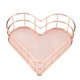 thumbnail image 2 of Cesta de almacenamiento multifuncional de hierro antioxidante con forma de corazón para el hogar y la oficina (oro rosa), 2 of 8