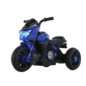 Auckland Outdoor - Moto Niño Antivuelco A Bateria Recargable Luz Y Sonido Blue Azul