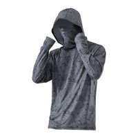 Ioensy - Sudadera Con Capucha Y Protección Solar Para Hombre, Fina Protección Contra Sarpullidos Para Pescar Al Aire Libre, Verano, M, Gris Oscuro