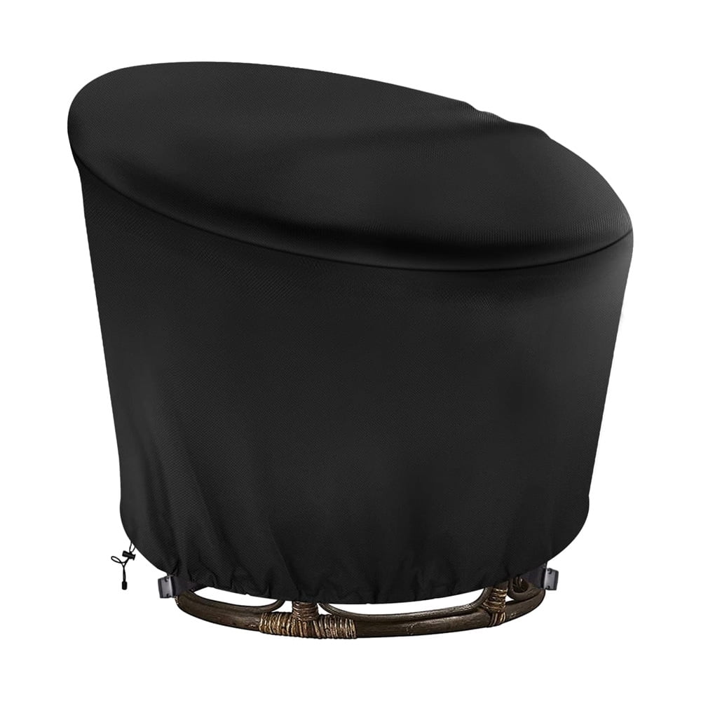 Xusx111 - Cubierta De La Silla, Cubierta Impermeable De La Silla Del Huevo Con Cremallera Para La Silla De Papasan / Silla De Cuenco De Gran Tamaño De Lamillo, Negro- 47 * 35 * 18 Pulgadas