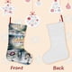 thumbnail image 3 of Annie y Carola Tema: Calcetines de Navidad, fino lino blanco para colgar en escaleras y chimenea, decoración navideña para el hogar, regalo de Navidad.54cm×38cm, 3 of 5