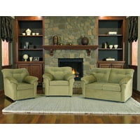 Muebles Altiro - Living Mateo 211 - Tela Felpa Verde Musgo
