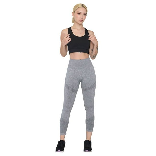 Calza Mujer Deportiva Seamless Gris Corona
