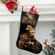 thumbnail image 2 of El Padrino Tema: Calcetines de Navidad, fino lino blanco para colgar en escaleras y chimenea, decoración navideña para el hogar, regalo de Navidad. 45cm × 32cm, 2 of 5