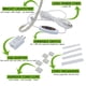 thumbnail image 2 of Cinta de luces para máquina de coser Madam Sew 12 USB LED Brother, 2 of 6