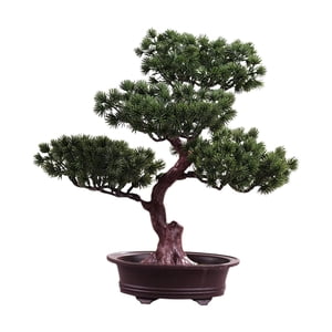 Magideal - Simulación Pino Planta En Maceta Planta Verde Artificial Pantalla De Escritorio Novela Realista Y Única Durable Versátil Para La Decoración Del Jardín Estilo C