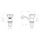 thumbnail image 2 of Llave Lavamanos Miami Cromo, 2 of 2