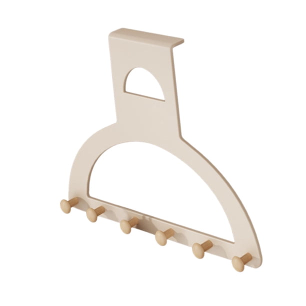 Gancho Para Colgar Toallas Ligero Y Multiusos Para La Puerta, Ideal Para Oficina, Dormitorio, Bolsos, Color Crema