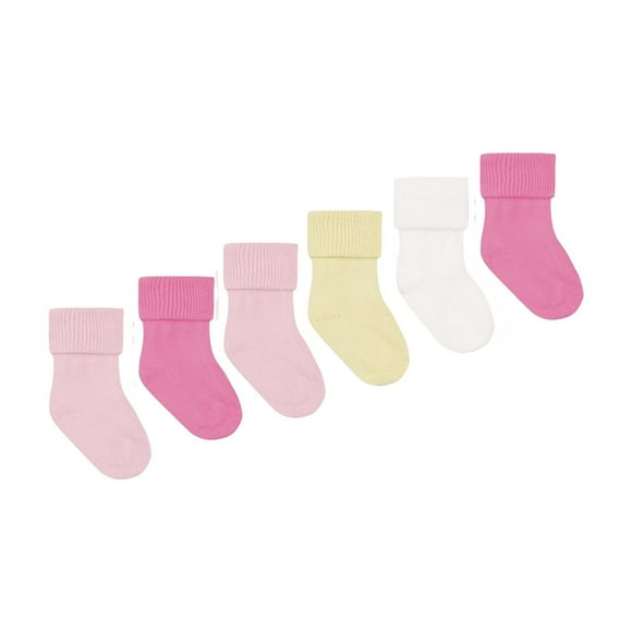 Pack 6 Pares de Calcetines Baby Girl - 0 a 3M 100% Algodón Peruano