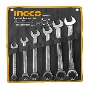 Set Llaves Punta/Chicharra Industrial 6 Piezas 19-32Mm Ingco Hkspar1061