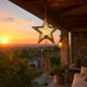 thumbnail image 3 of Campana De Viento Solar Led Decoración Jardín Colgante Hierro dorado ESTRELLA, 3 of 8
