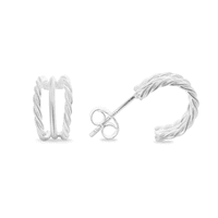 Fershop - Aros De Plata 925 Argolla Triple Texturada Y Lisa