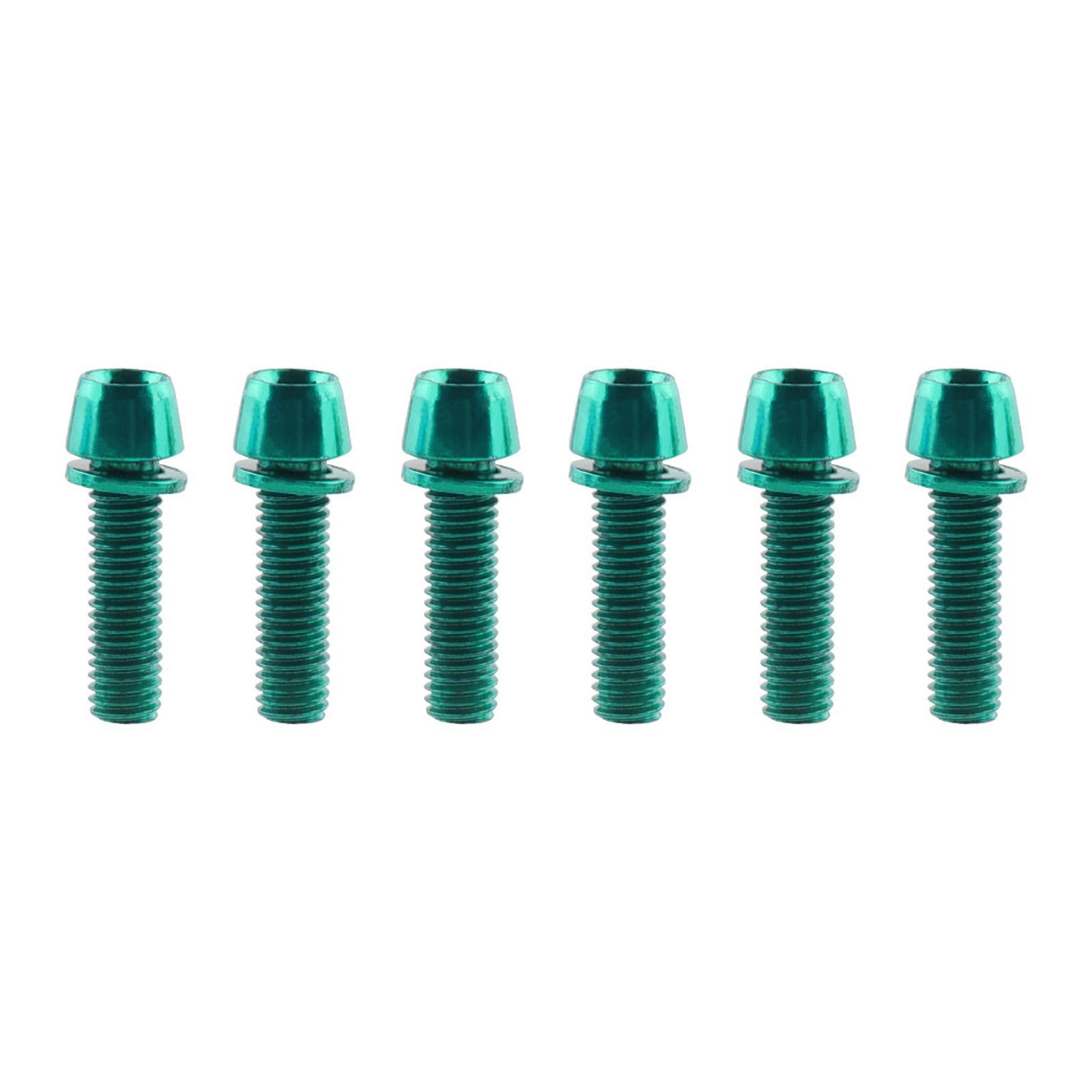 Magideal - 6 Tornillos De Vástago De Bicicleta, Pernos De Reparación De Tornillos De Vástago De Manillar, Prácticos Tornillos De Freno De Bicicleta, Para Bicicle Verde