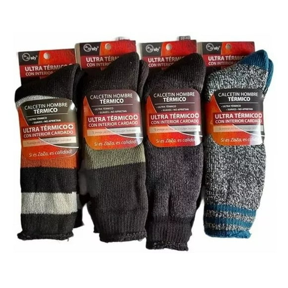 Calcetines Ultra Térmico Para Hombre - Diabético - Suave - Docena