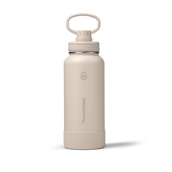 Botella ThermoFlask de Agua 950 ml Arena con Tapa de Pico