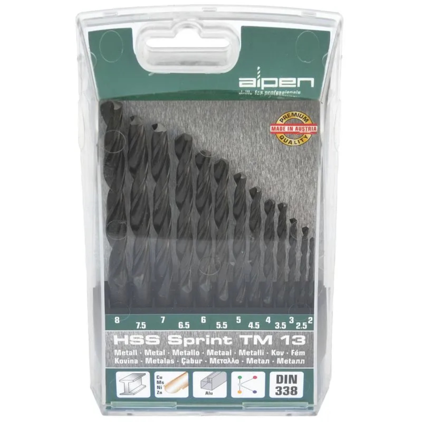 Set Brocas Metal Hss Sprint Tm13 13U. Marca Alpen