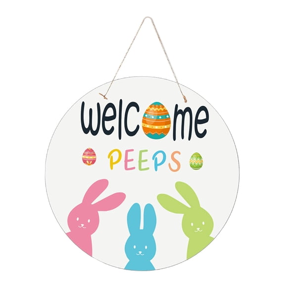 Señal De Puerta De Decoración De Pascua, Señal De Conejo De Pascua Para Jardín De Vacaciones