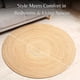 thumbnail image 3 of Alfombra Ramanta Home tejida a mano en yute trenzado, 120 cm, redonda, natural, 3 of 9