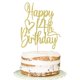 thumbnail image 1 of Cake Topper Florcmet Feliz 14.º Cumpleaños Dorado con Brillo, 1 of 7