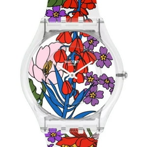 Reloj Swatch Unisex Botanical Paradise Ss08K110 Blanco 34Mm