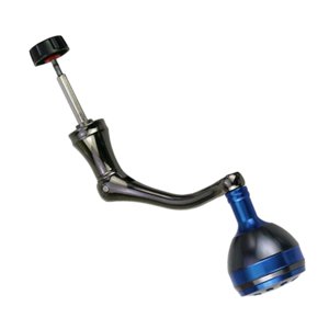 Ioensy - Mango De Carrete De Pesca, Pieza De Repuesto De Metal Con Perilla Redonda, Manivela, Azul, M