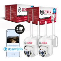 Pack X2 Camara De Seguridad Wifi Impermeable Zeker 4Mp 5G