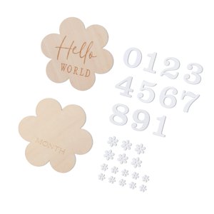 Bothyi - Foto Conmemorativa Duradera Para Recién Nacidos Con Hito De Flores Para Baby Shower Para Niños