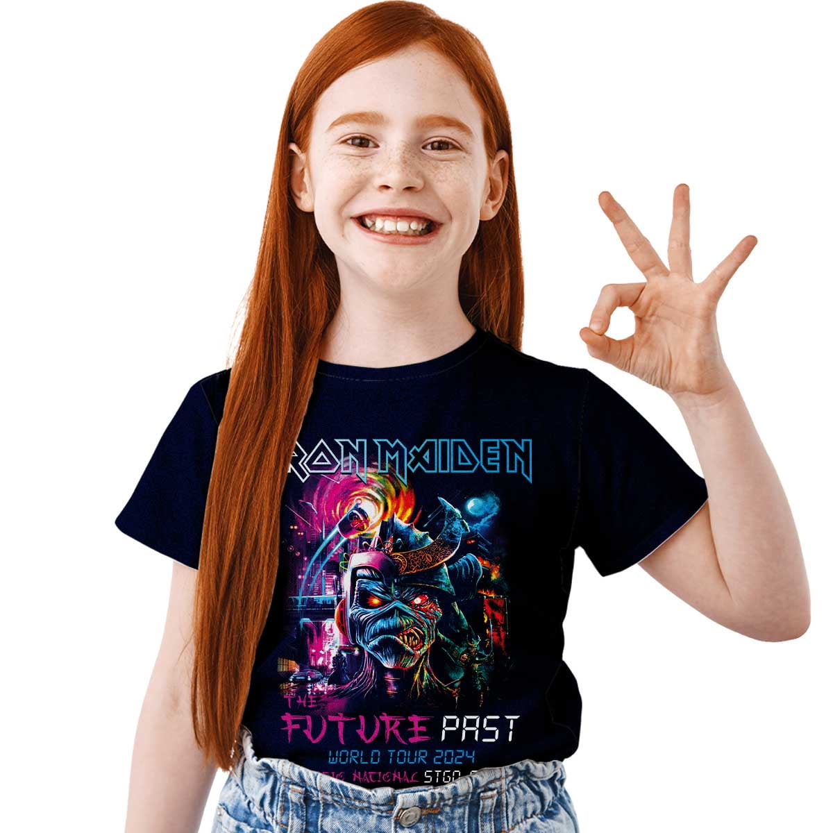 Bagustore - Polera Estampada Niño Iron Maiden Future Past 2024