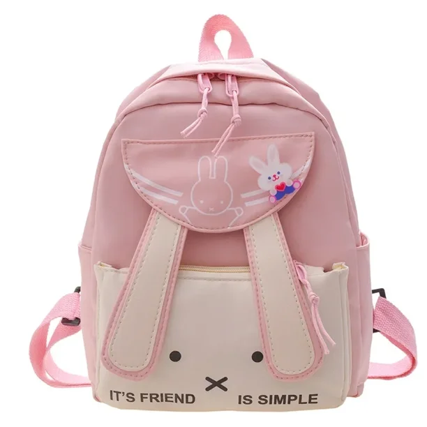 Children's school bags. Rabbit ears backpacks, printed men's and women's backpacks