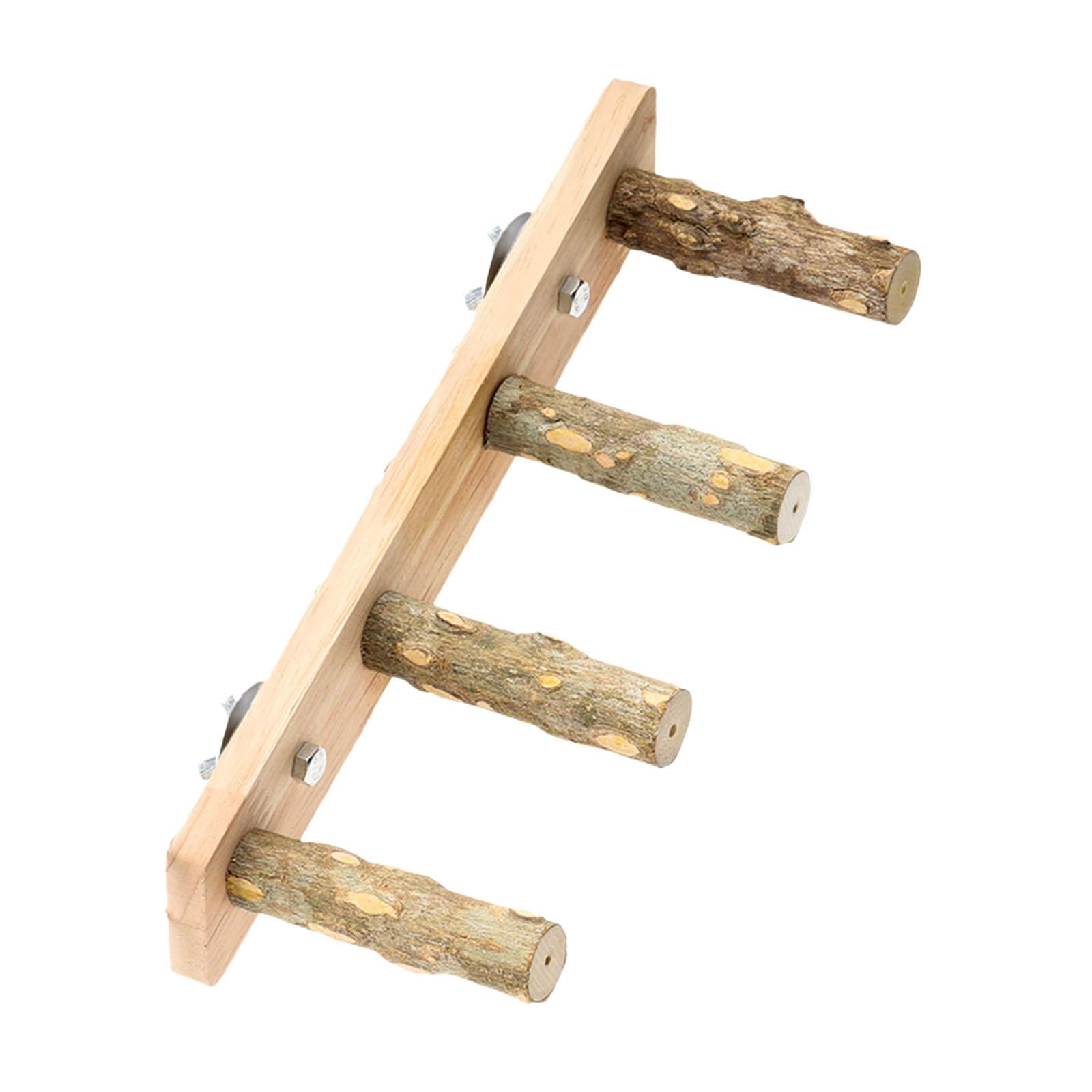 Puente Con Escaleras De Madera Para Pájaros, Escalera De Escalada Para Loros, Pinzones, Periquitos, 4 Secciones