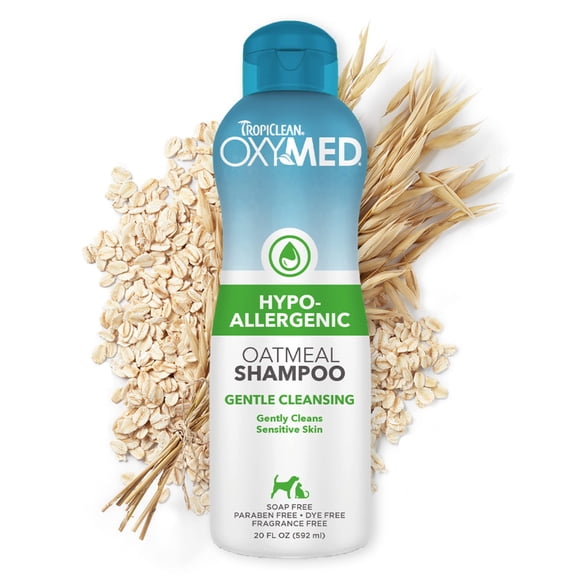 Champú TropicLean OxyMed hipoalergénico para perros y gatos 591 ml