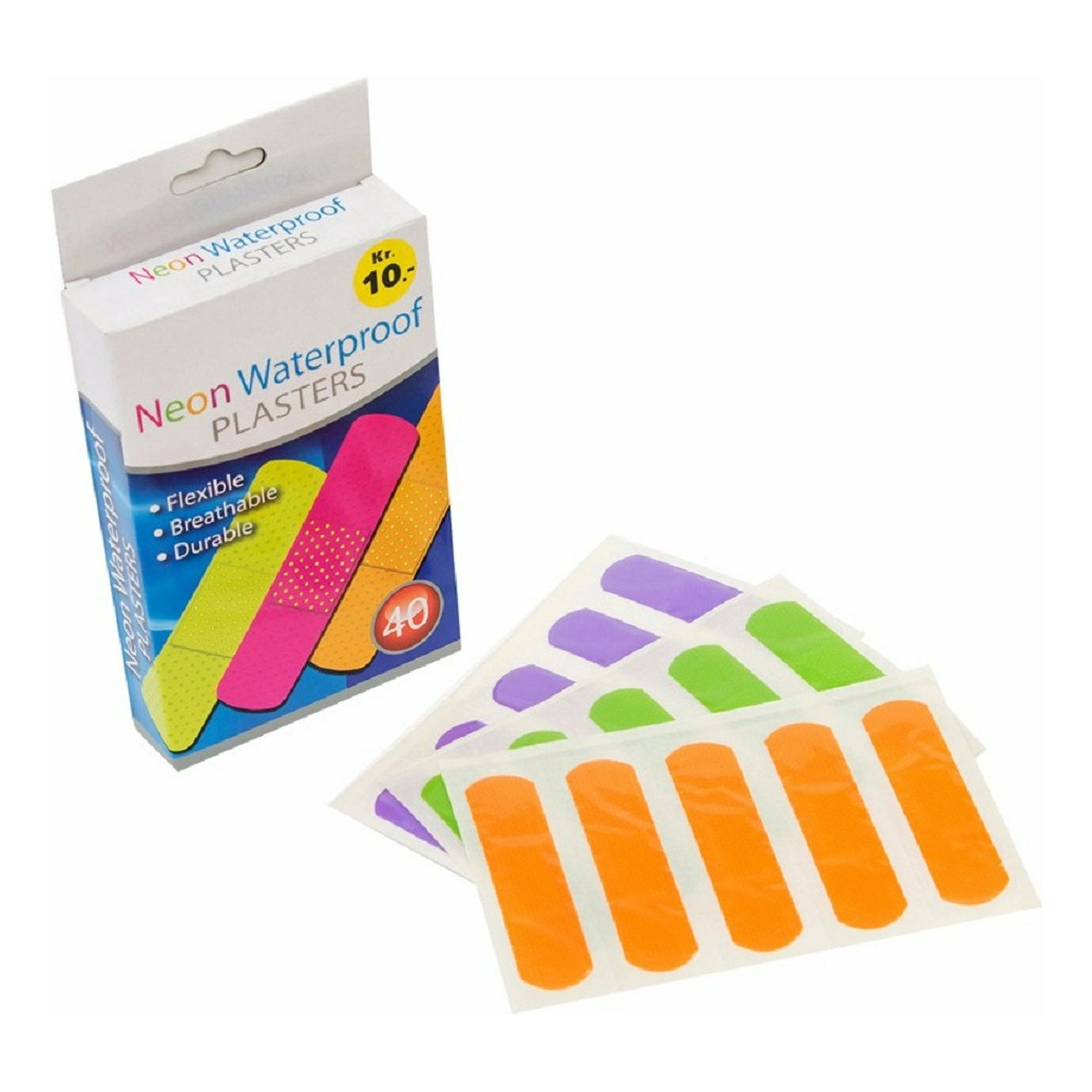 Genérico - Set 8 Cajas Parche 40 Curitas Adhesiva Neón Agua Protege Lau