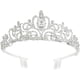 thumbnail image 1 of Corona de cristal tiara Makone con peine de diamantes de imitación para corona de novia, boda, graduación, desfile, fiestas de princesa, tiara de boda, tiara infantil, corona de princesa, corona de mu, 1 of 7