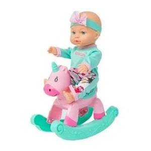 Genérico - Juguete Muñeca Bostecitos 30Cm Con Balancin De Unicornio
