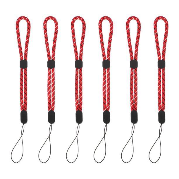 Correa de Muñeca para Cámara Uxcell, Correas de Muñeca Ajustables de Nylon para Teléfono, Lanyard para Cámara, Llaves, Llavero, Teléfono, USB Rojo Jacquard 6