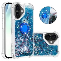 Foxdock Funda Glitter Líquida Para Iphone 17 Con Anillo Brillante, Tpu Antichoques Y Esquinas Reforzadas, Soporte
