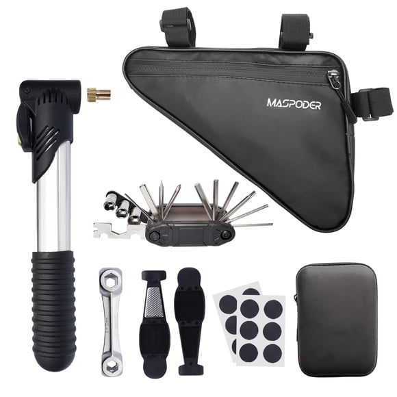 Kit De Herramientas Para Bicicleta Set De Reparación Con Bomba Y Multiherramienta