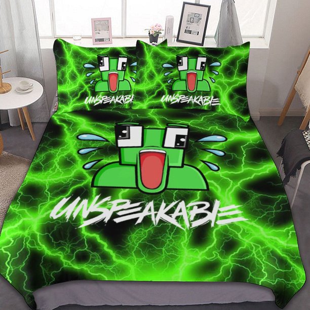 Unspeakable 3-Piece Bedding Set Warm And Comfortable Soft Duvet Cover Bed Set for Boys Girls Kids Adult Bedroom All Season