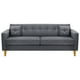 thumbnail image 1 of Sofa New Retro 3CG Felpa 01 Gris, 1 of 6