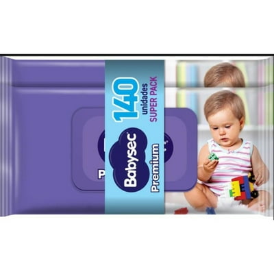 Pack Toallitas Húmedas Premium, Baby Wipes 140 Un Babysec