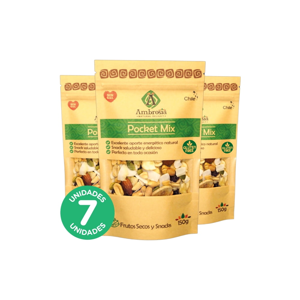 Ambrosia Spa - Pack 7, Pocket Mix Sin Sal 150gr