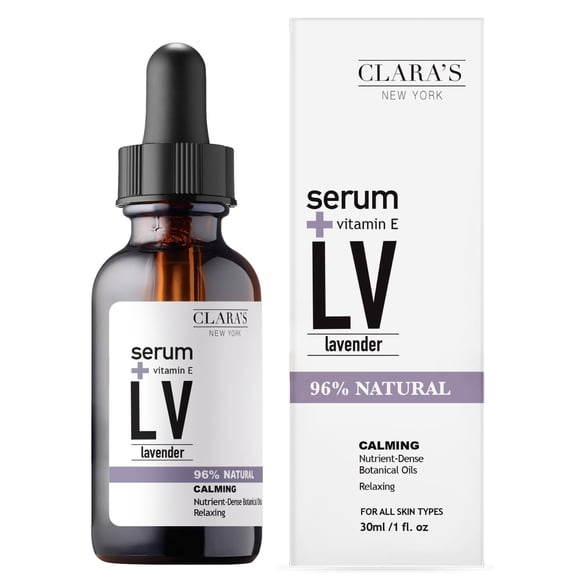 Sérum facial CLARA'S NEW YORK Lavanda en escualeno 30 ml con vitamina E