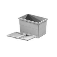 Balde Con Tapa 14 Lt Hailo Gris Pack